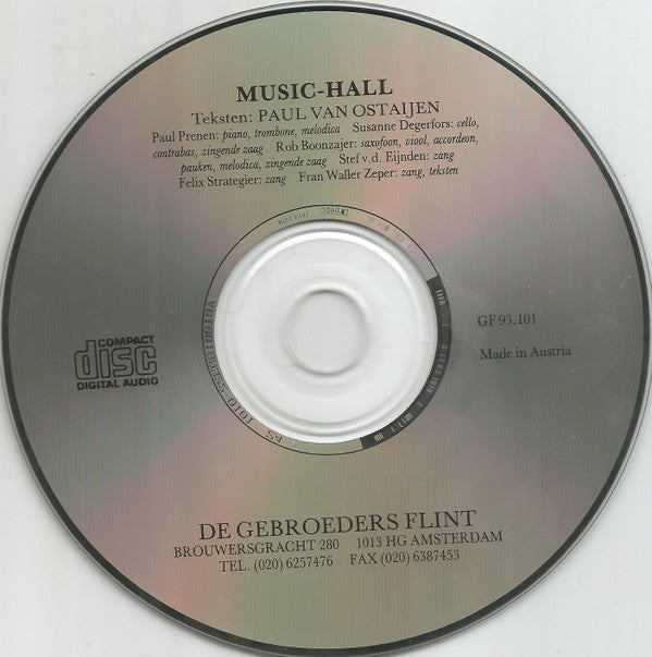 Gebroeders Flint : Music Hall (Paul Van Ostaijen) (CD)