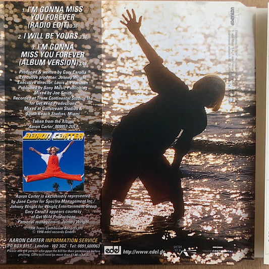 Aaron Carter : I'm Gonna Miss You Forever (CD, Maxi, Ltd, Yel)