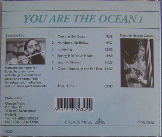 Schawkie Roth, Deborah Henson-Conant : You Are The Ocean I (For Relaxation) (CD, Album, RE)