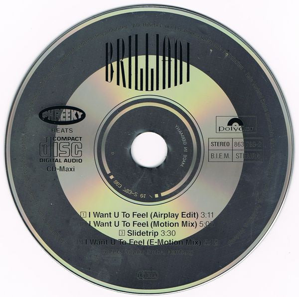 Brilliant (2) : I Want U To Feel (CD, Maxi)