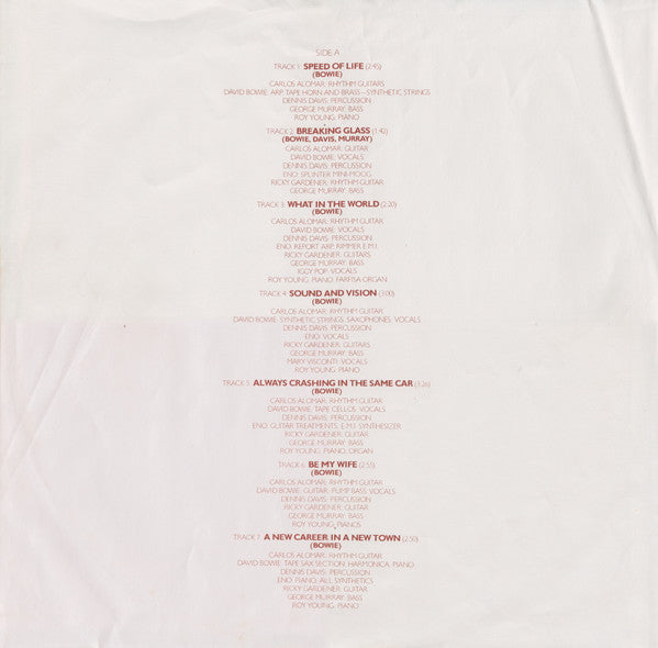 David Bowie : Low (LP, Album, Mis)