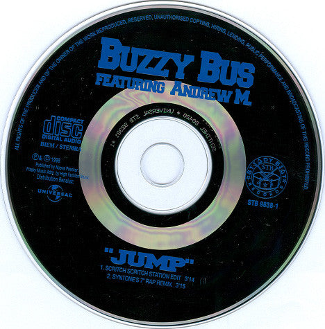 Buzzy Bus Featuring Andrew M : Jump (CD, Single)