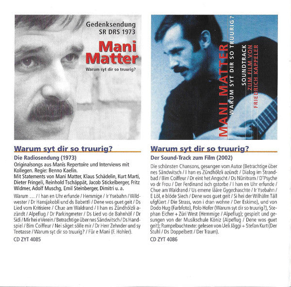 Mani Matter : Ir Ysebahn (CD, Album, RE)