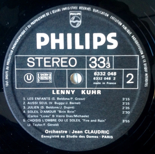 Lenny Kuhr : Tout Ce Que J'Aime (LP, Album)