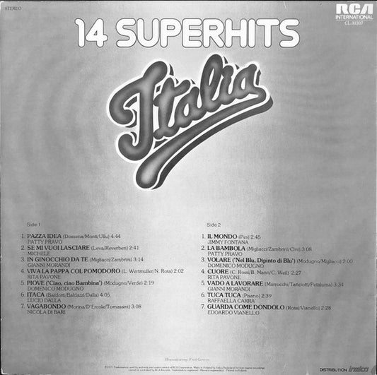 Various : 14 Superhits Italia (LP, Comp)