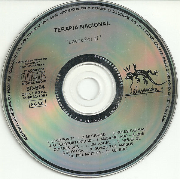 Terapia Nacional : Loco Por Tí (CD, Album)
