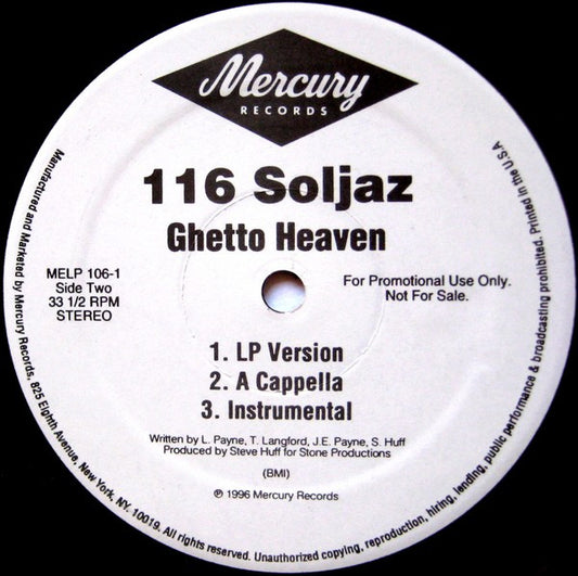 116 Soljaz : All Day Everyday / Ghetto Heaven (12", Promo)