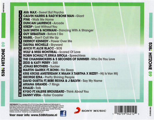 Various : 538 - Hitzone 89 (CD, Comp)