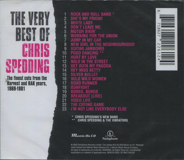 Chris Spedding : The Very Best Of Chris Spedding (CD, Comp)