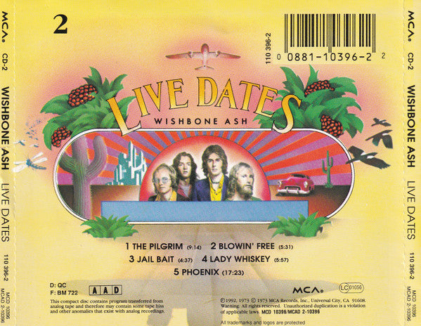 Wishbone Ash : Live Dates (2xCD, Album, RE, Fat)