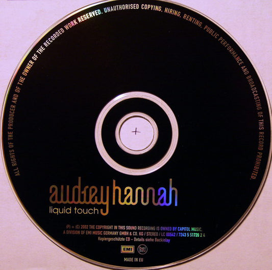 Audrey Hannah : Liquid Touch (CD, Maxi, Copy Prot., Enh)
