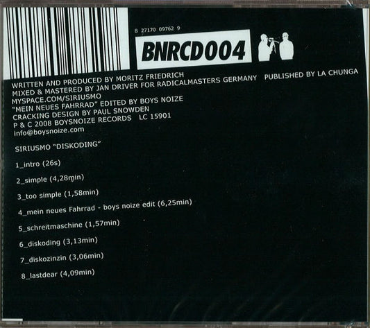 Siriusmo : Diskoding (CD, MiniAlbum)