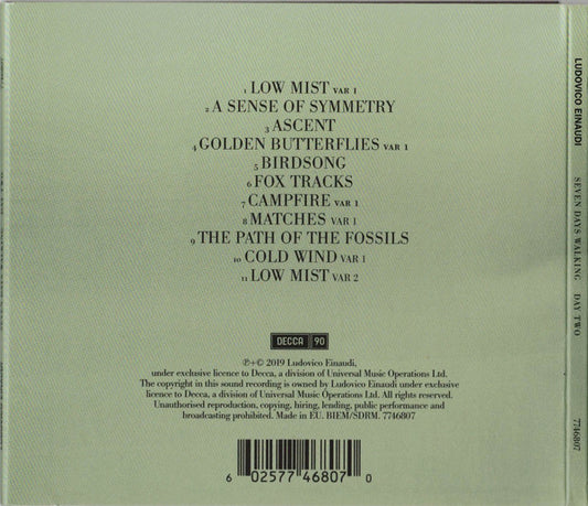 Ludovico Einaudi : Seven Days Walking Day Two (CD, Album)