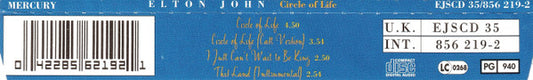 Elton John : Circle Of Life (CD, Maxi)
