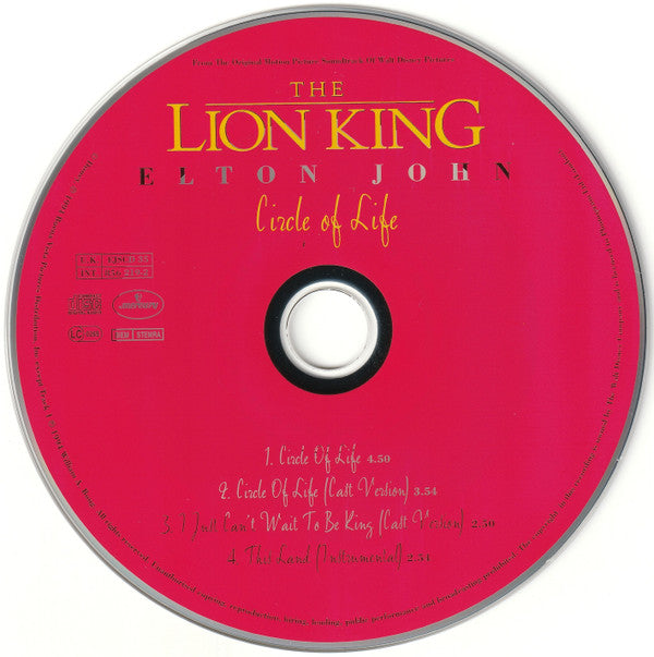 Elton John : Circle Of Life (CD, Maxi)