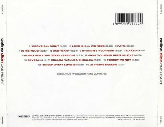 Céline Dion : One Heart (CD, Album)