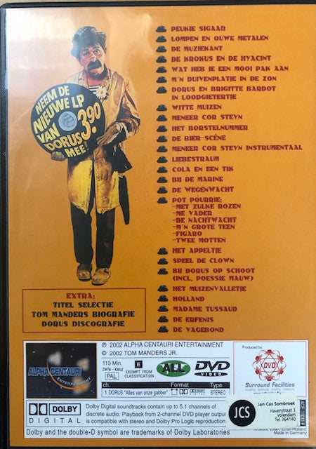 Dorus : Alles Van Onze Gabber (DVD-V, PAL, Dol)