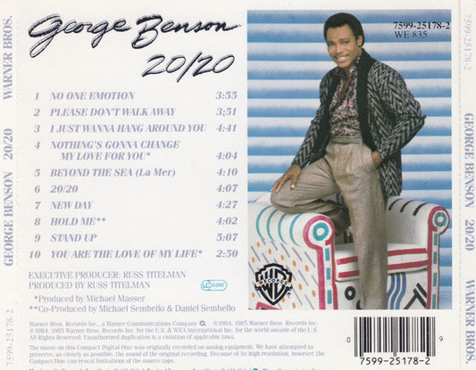 George Benson : 20/20 (CD, Album, RE)