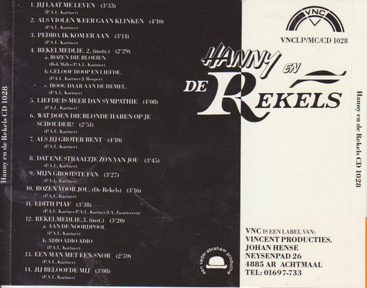 Hanny En De Rekels : Jij Laat Me Leven (CD, Album)