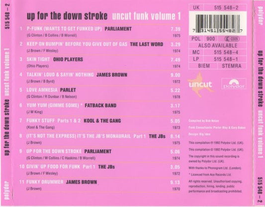 Various : Up For The Down Stroke (Uncut Funk Volume 1) (CD, Comp)