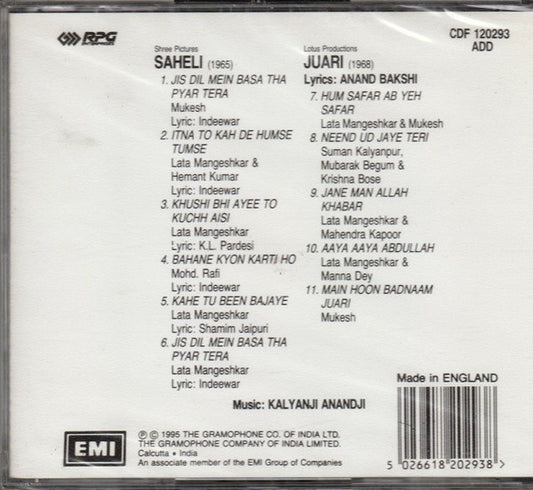 Kalyanji-Anandji : Saheli / Juari (CD, Comp)