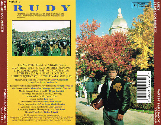 Jerry Goldsmith : Rudy (Original Motion Picture Soundtrack) (CD, Album)