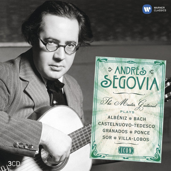 Andrés Segovia Plays Isaac Albéniz · Johann Sebastian Bach · Mario Castelnuovo-Tedesco · Enrique Granados · Manuel María Ponce Cuéllar · Fernando Sor · Heitor Villa-Lobos : The Master Guitarist (3xCD, Mono, RE, RM + Box, Comp)