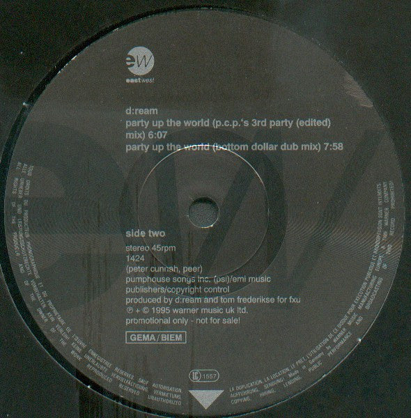 D:Ream : Party Up The World (12", Promo)