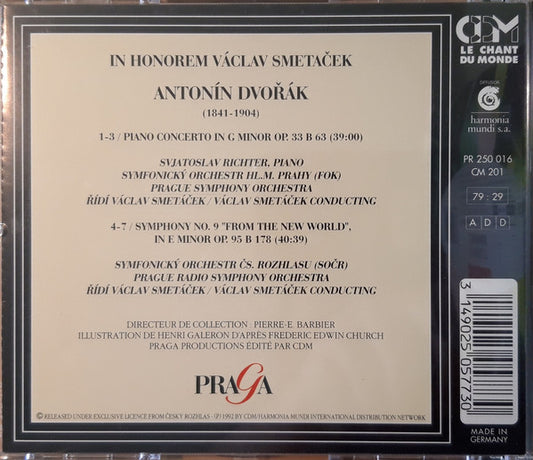 Antonín Dvořák, Sviatoslav Richter : In Honorem Václav Smetáček - Piano Concerto In G Minor, Symphony No. 9 (CD, Album)