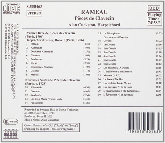 Jean-Philippe Rameau, Alan Cuckston : Pièces de Clavecin - Book 1 - Nouvelles Suites (CD)