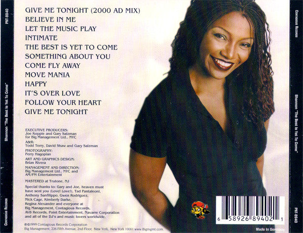 Shannon : The Best Is Yet To Come (CD, Album)