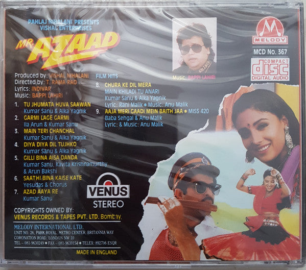 Bappi Lahiri, Indivar : Mr. Azaad (CD, Comp)