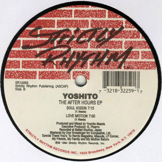 Yoshito Maeda : The After Hours EP (12", EP)