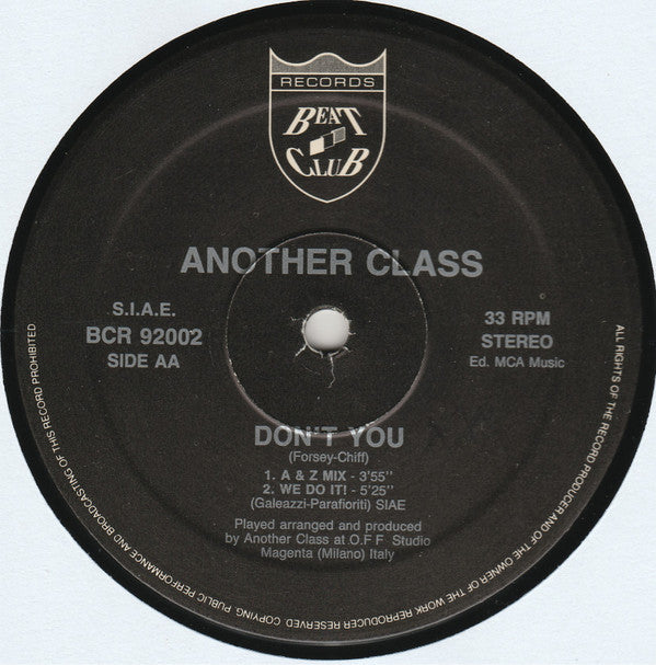 Another Class : Don't You (12")