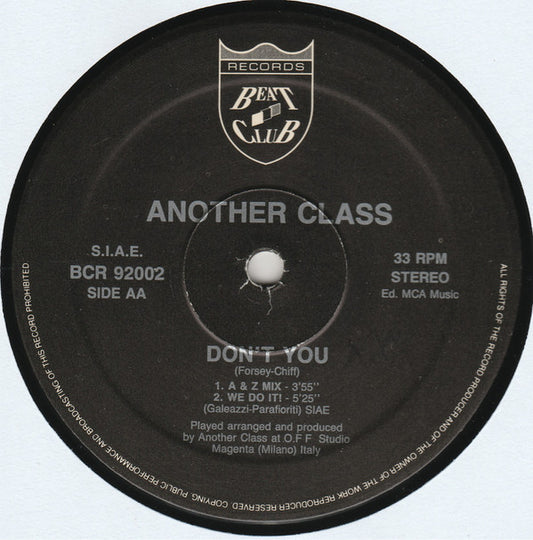 Another Class : Don't You (12")