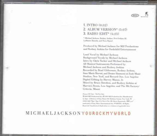 Michael Jackson : You Rock My World (CD, Single, Promo)