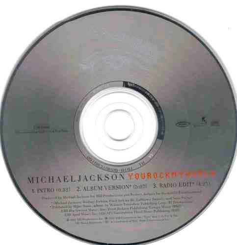 Michael Jackson : You Rock My World (CD, Single, Promo)