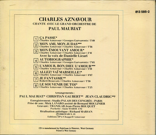 Charles Aznavour : Autobiographie (CD, Album)