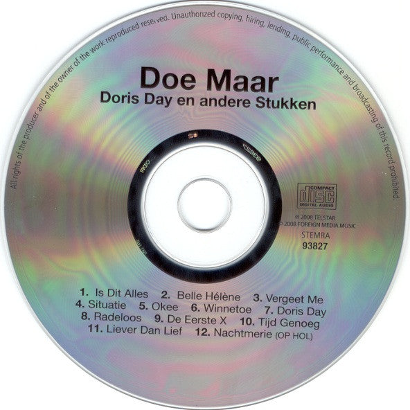 Doe Maar : Doris Day En Andere Stukken (CD, Album, RM)