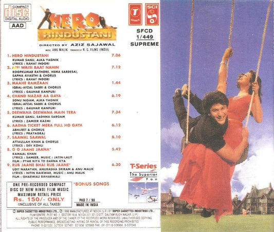 Anu Malik : Hero Hindustani (CD)