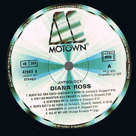 Diana Ross : Diana Ross Anthology (2xLP, Comp)