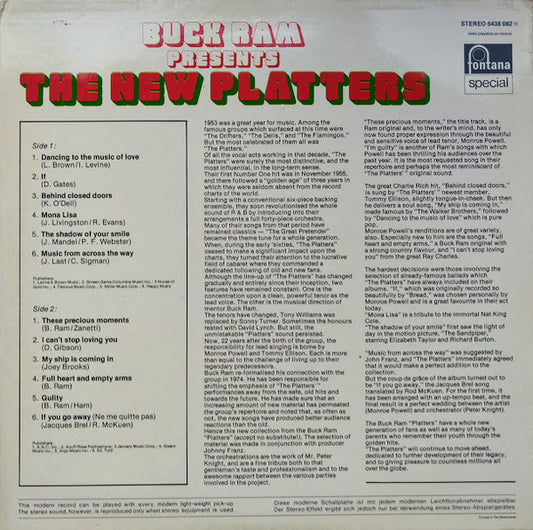 Buck Ram Presents The Platters : Buck Ram Presents The New Platters (LP, Album)