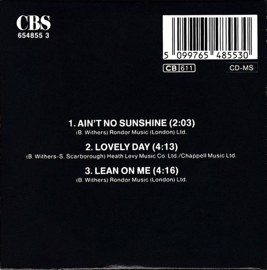 Bill Withers : Ain't No Sunshine / Lovely Day / Lean On Me (CD, Mini, Maxi)