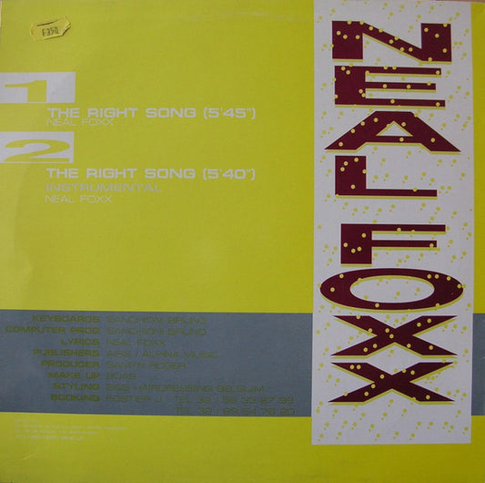 Neal Fox : The Right Song (12")