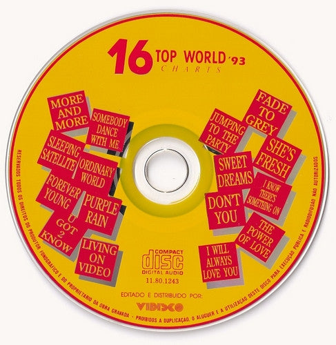 Various : 16 Top World Charts '93 (CD, Comp)