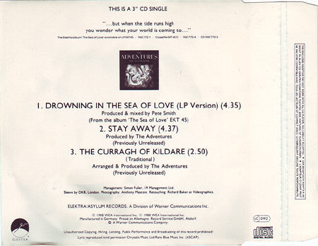 The Adventures : Drowning In The Sea Of Love (CD, Mini, Single)