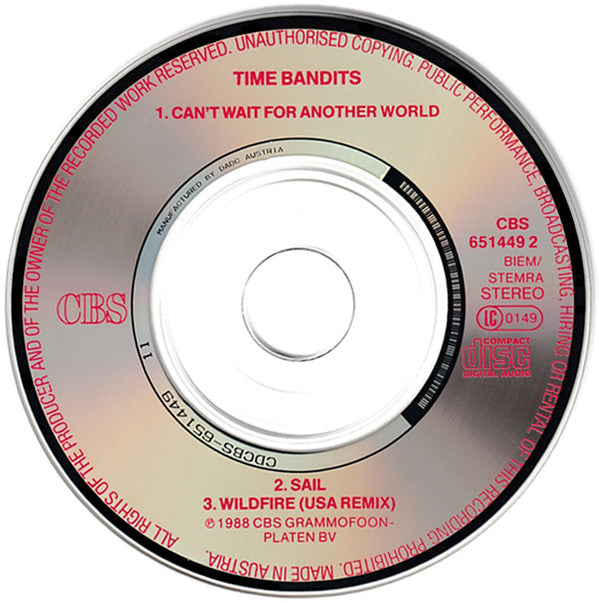 Time Bandits : Can't Wait For Another World (CD, Mini, Single)