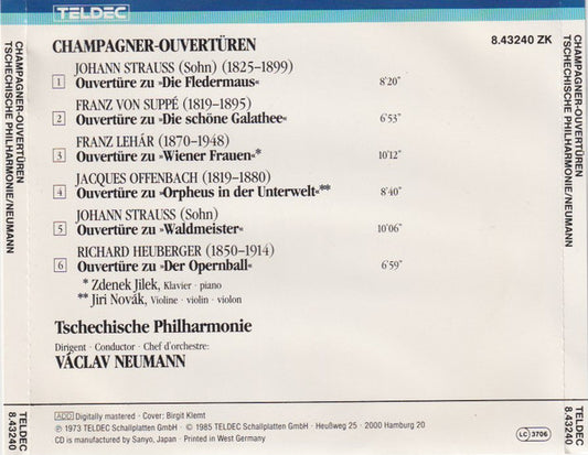 The Czech Philharmonic Orchestra : Champagner Ouvertüren (CD)