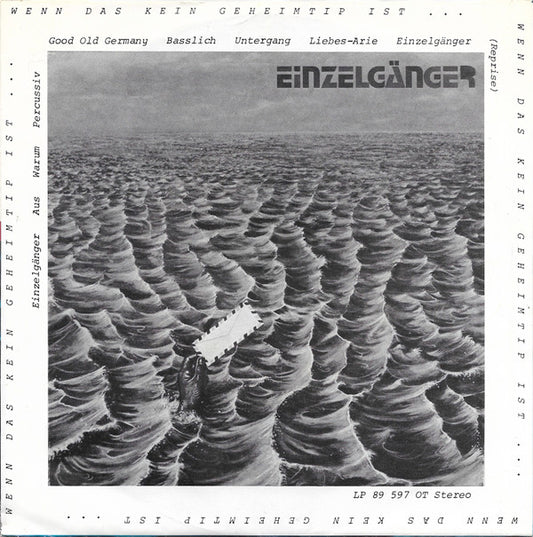 Einzelgänger (2) : Einzelgänger (7")