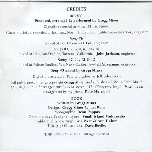 Gregg Miner : A Christmas Collection Volume Two (CD, Album)